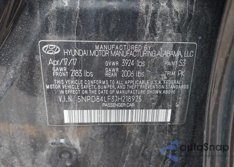 2018 Hyundai Elantra Sel из США, поврежденный, VIN 5NPD84LF3JH218925